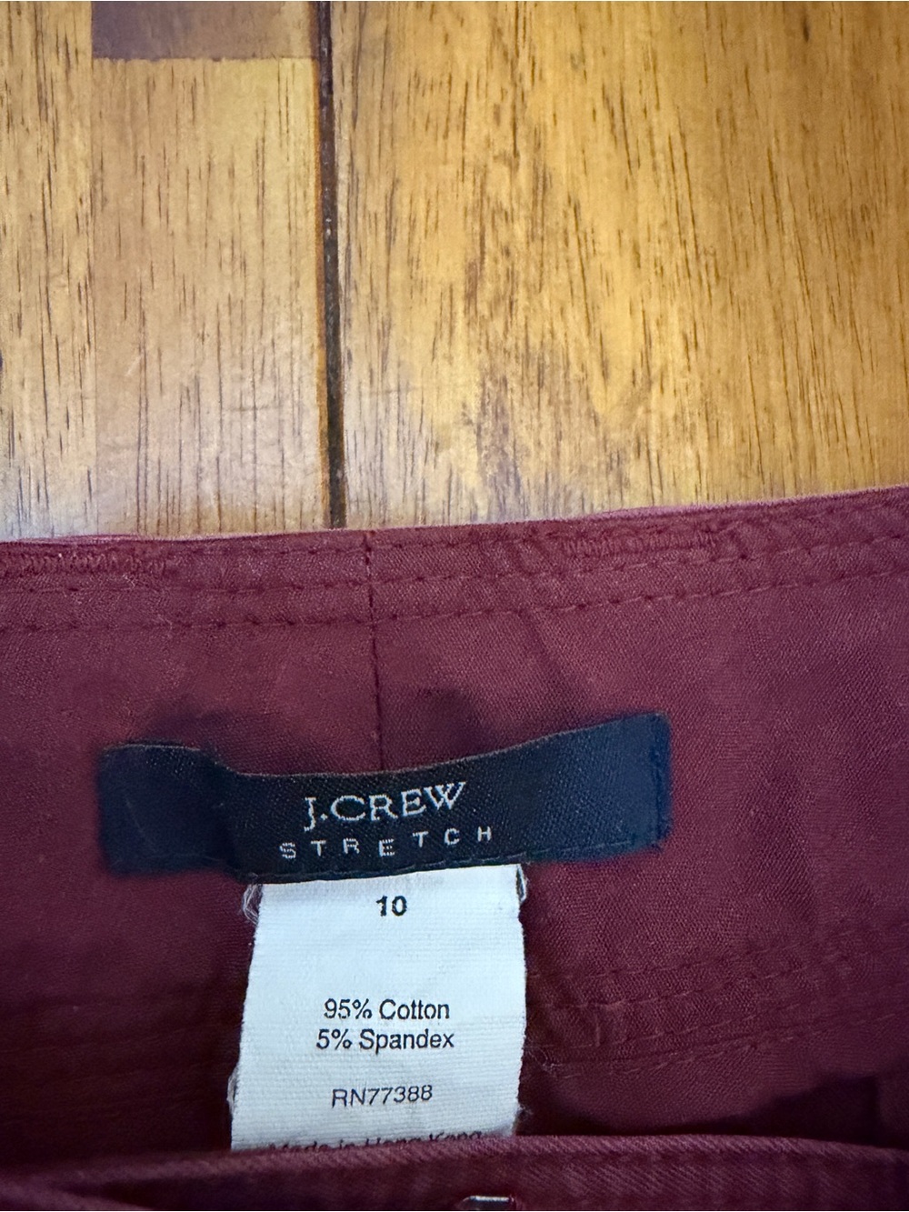 J.Crew Martie Size 10 Burgundy/Maroon Slim Stretch Pants Size 10 - Picture 2 of 5